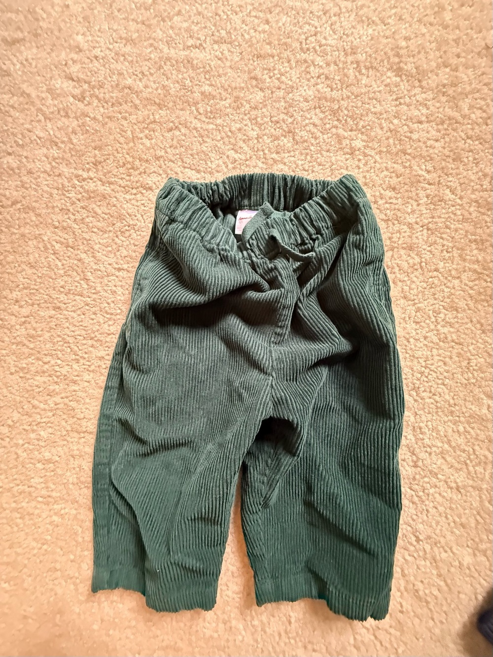 Hanna Andersson Corduroy Elastic-Waist Bottoms in Green